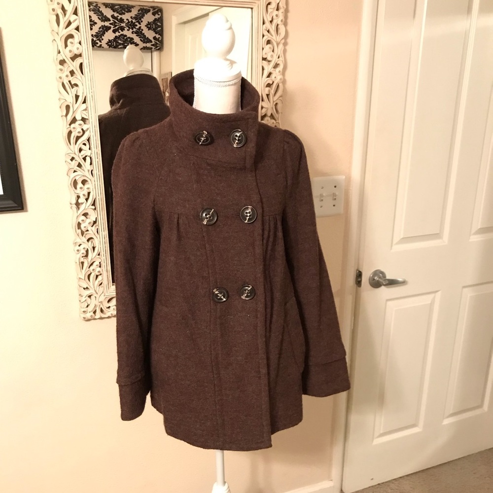 Brown Wool Peacoat